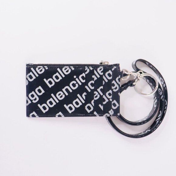 AUTHENTIC BALENCIAGA CASH CARD LEATHER CASE ON KEYCHAIN - Picture 2 of 2